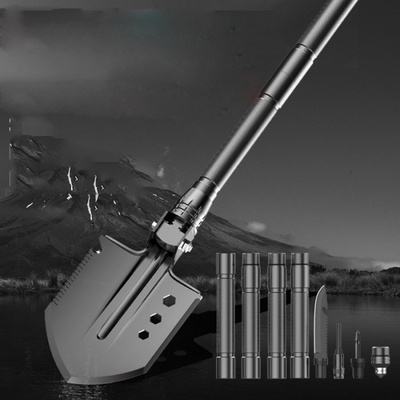 Xẻng ngoài trời đa chức năng hạng nặng, Dụng cụ sinh tồn bằng hợp kim nhôm Gấp Xẻng