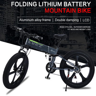 Màn hình LED Hợp kim magiê Khung đuôi mềm 40Km / H Pin Lithium Xe đạp điện