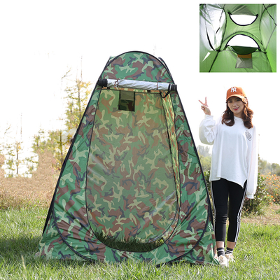 Lều tắm ngoài trời Pop Up Lều chống nắng Thép Polyester 190T