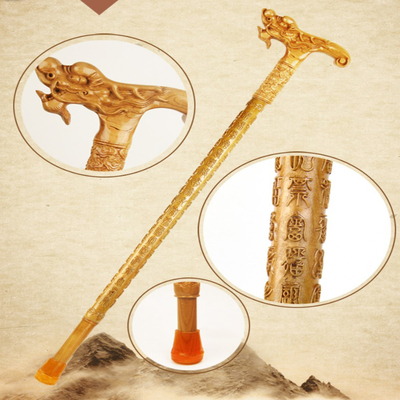 T Tay cầm cao su Chân gỗ đi bộ, Gậy đi bộ bằng gỗ xoan đào cho người cao tuổi