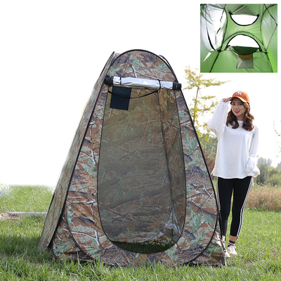 Lều tắm ngoài trời Pop Up Lều chống nắng Thép Polyester 190T