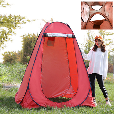 Lều tắm ngoài trời Pop Up Lều chống nắng Thép Polyester 190T