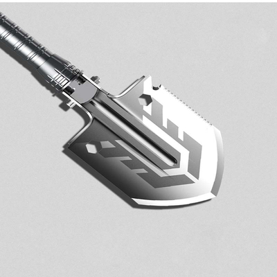 3Cr13 Xẻng ngoài trời đa chức năng có thể điều chỉnh Đầu thép Mangan Anodizing