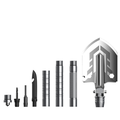 3Cr13 Xẻng ngoài trời đa chức năng có thể điều chỉnh Đầu thép Mangan Anodizing