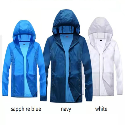 Vải nylon đàn hồi Upf 50+ Dài tay Uv Bảo vệ Phụ nữ Quần áo chống nắng