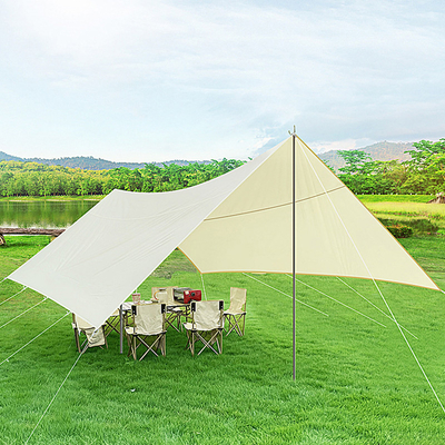 Ống sắt Ống thép tráng bạc Cần cẩu bật lên bãi biển Cabana nơi trú ẩn nắng với dây gió
