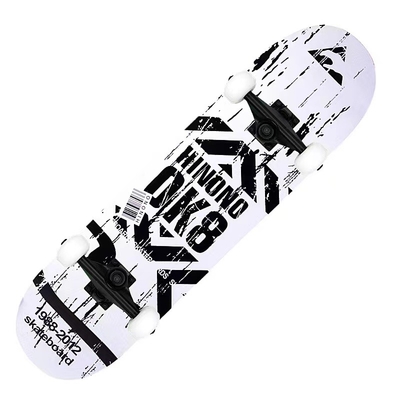 7 lớp Maple Wood Sand Pu Wheel Sàn gỗ ngoài đường Skateboard mang màu đen